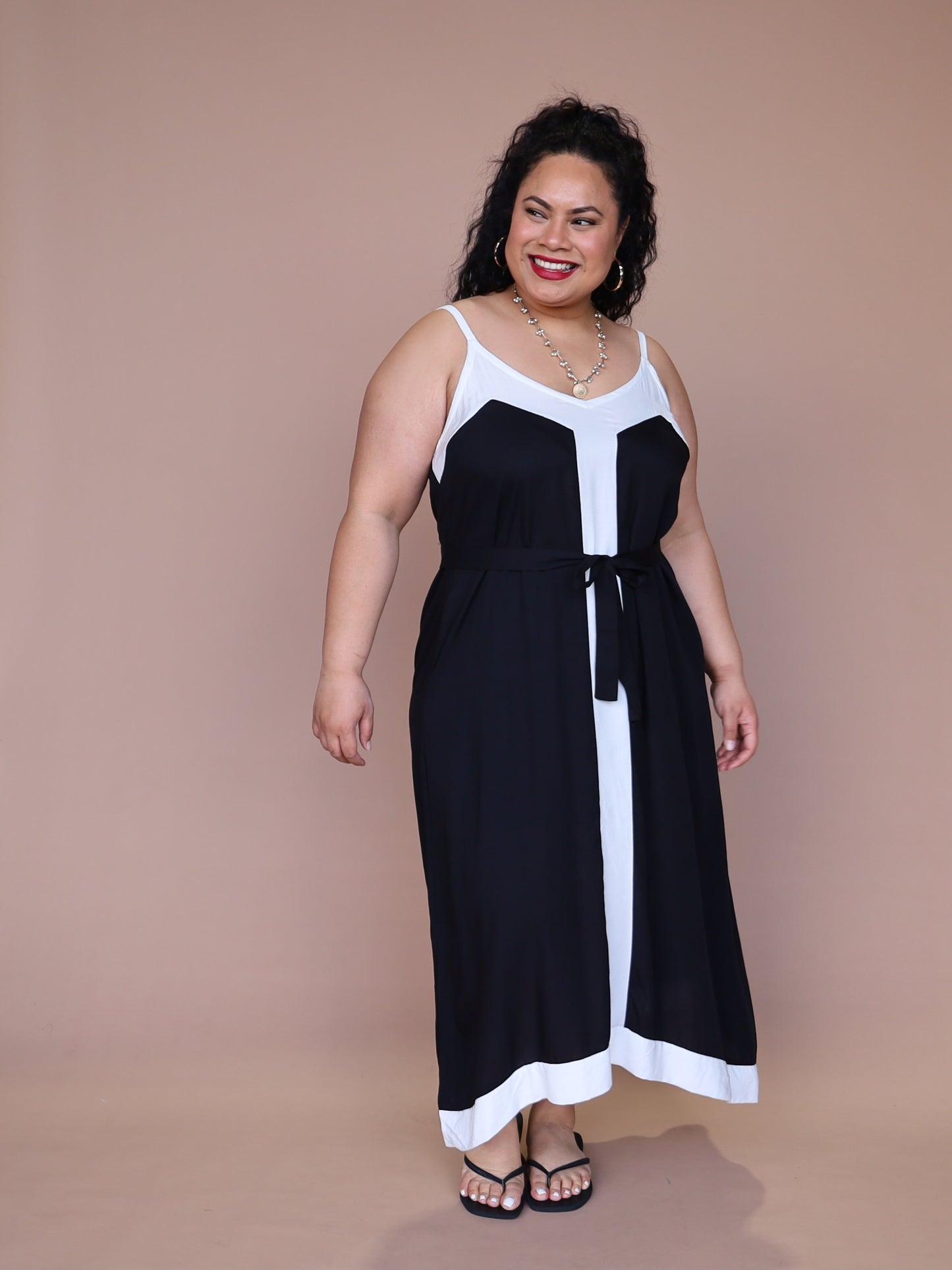 Mimosa Maxi - Black & White Stripe