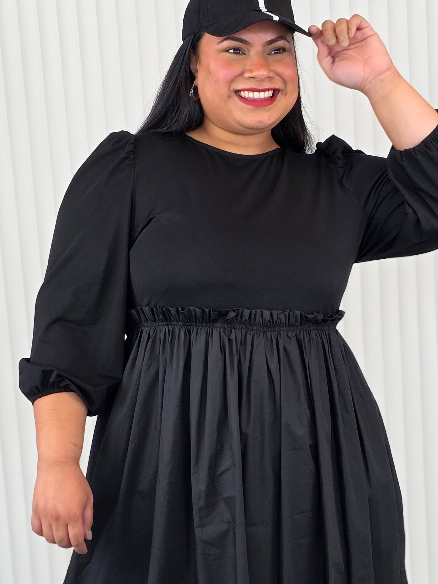 Santorini Dress - Black Long Sleeves