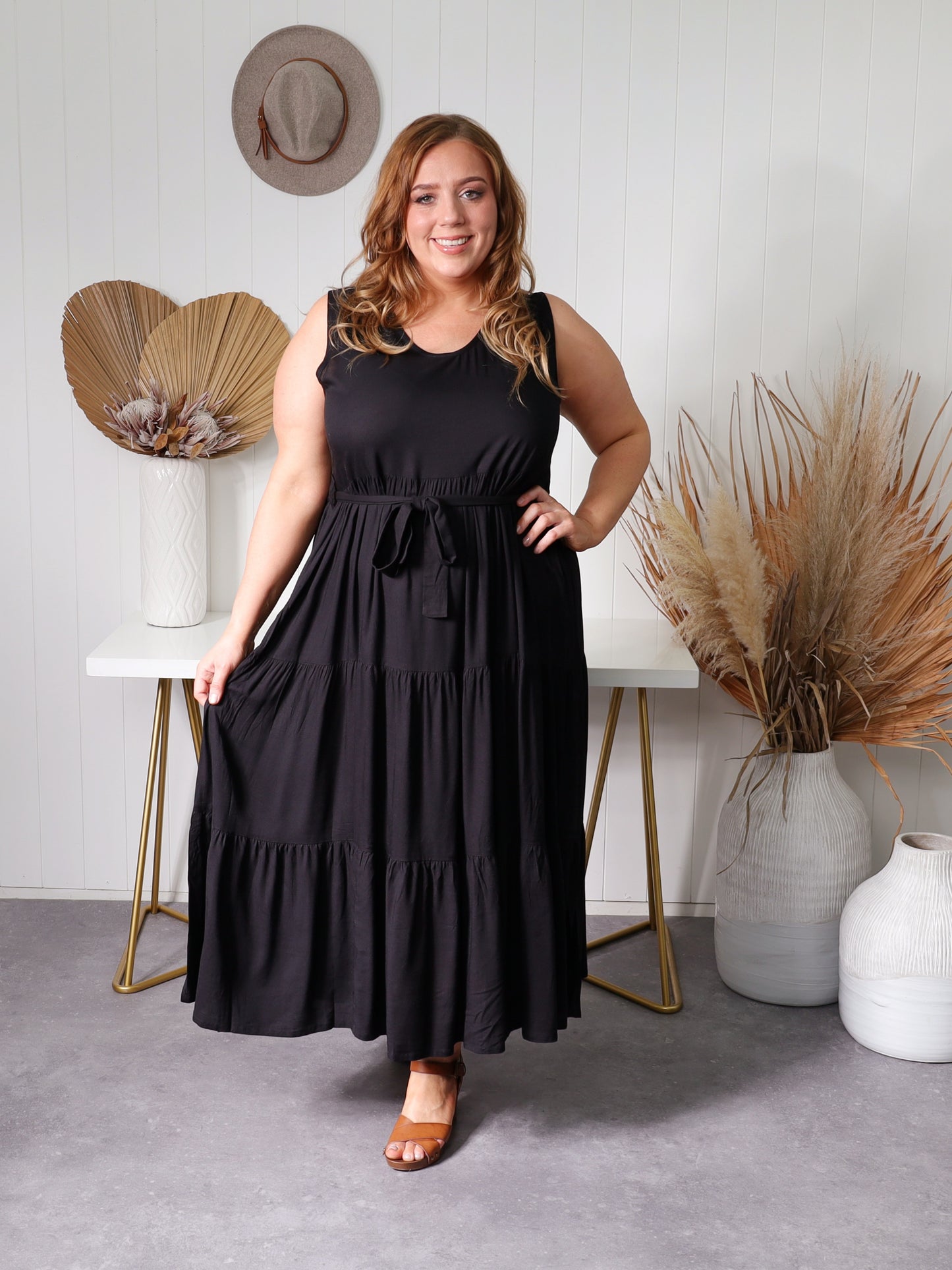 Flossie Maxi Dress - Black - Isla-Maree