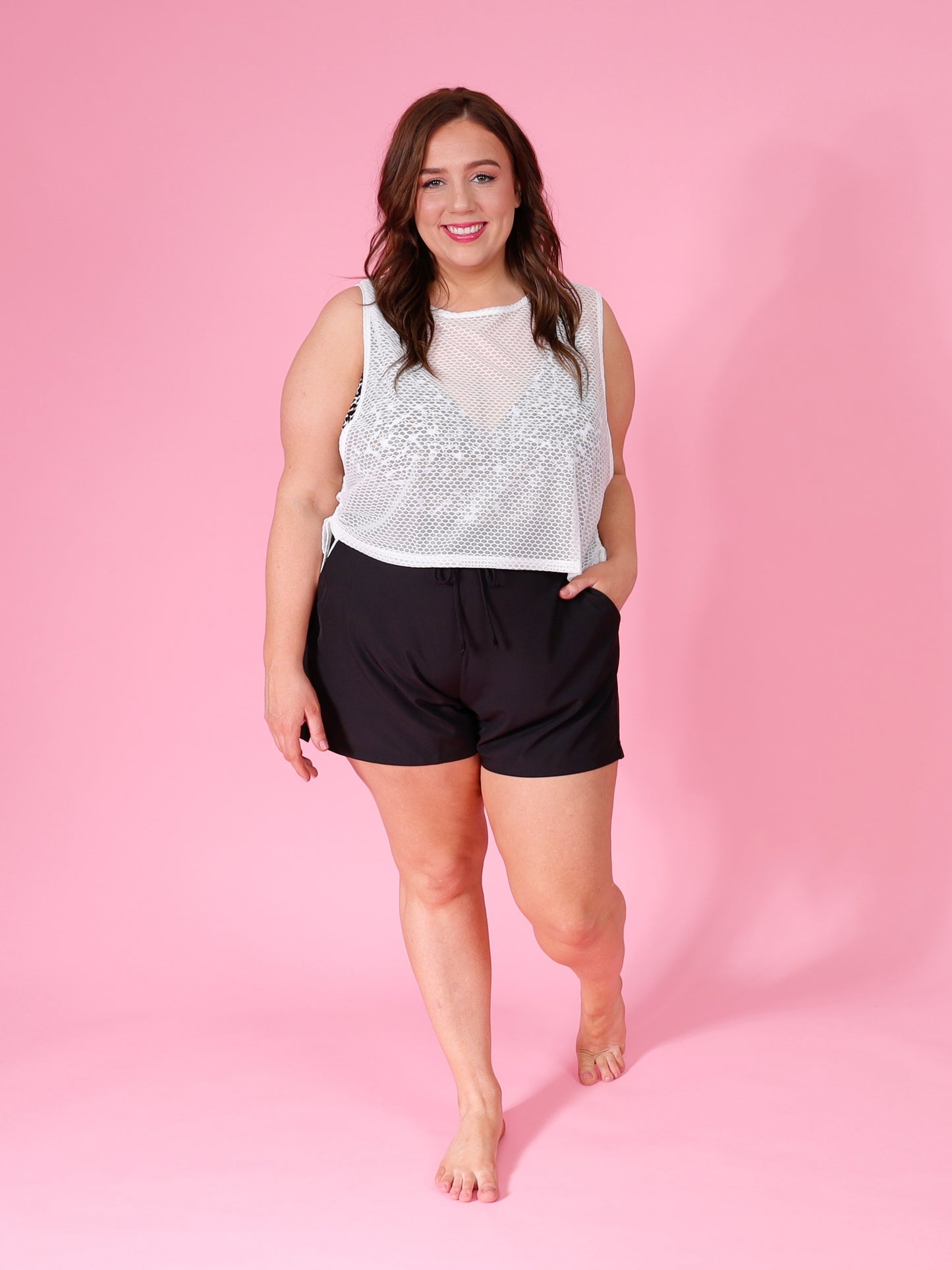 Surfs Up Crop Top - White