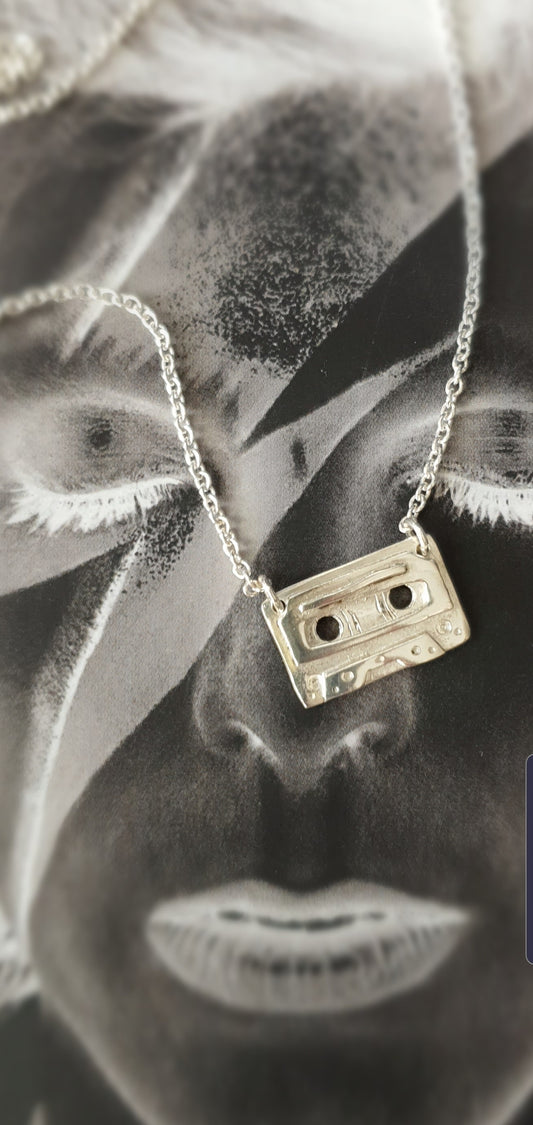 Retro Cassette Tape & Queen Bar layered necklace set - Isla-Maree