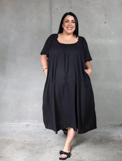 Haven Flora Maxi Dress - Black