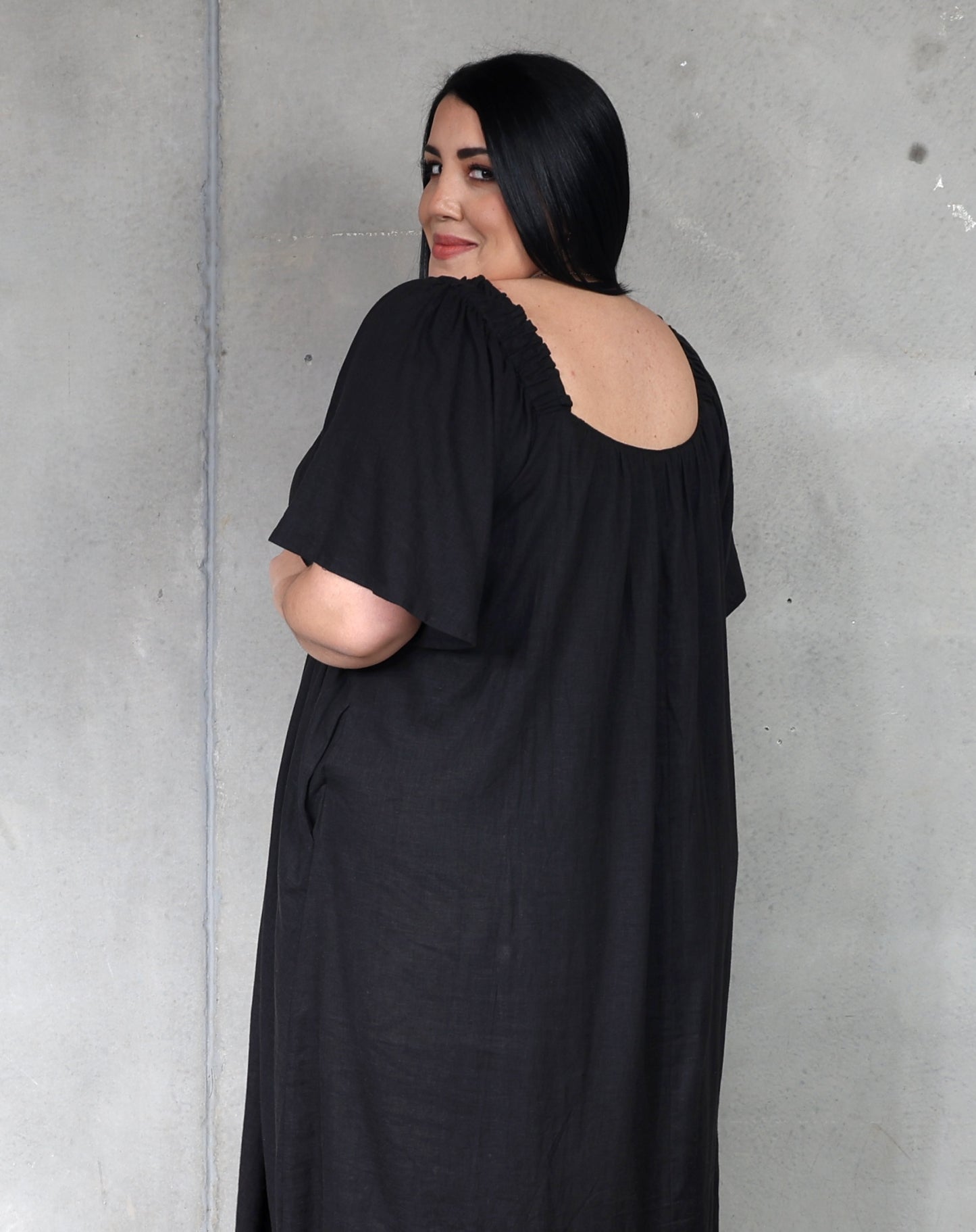 Haven Flora Maxi Dress - Black