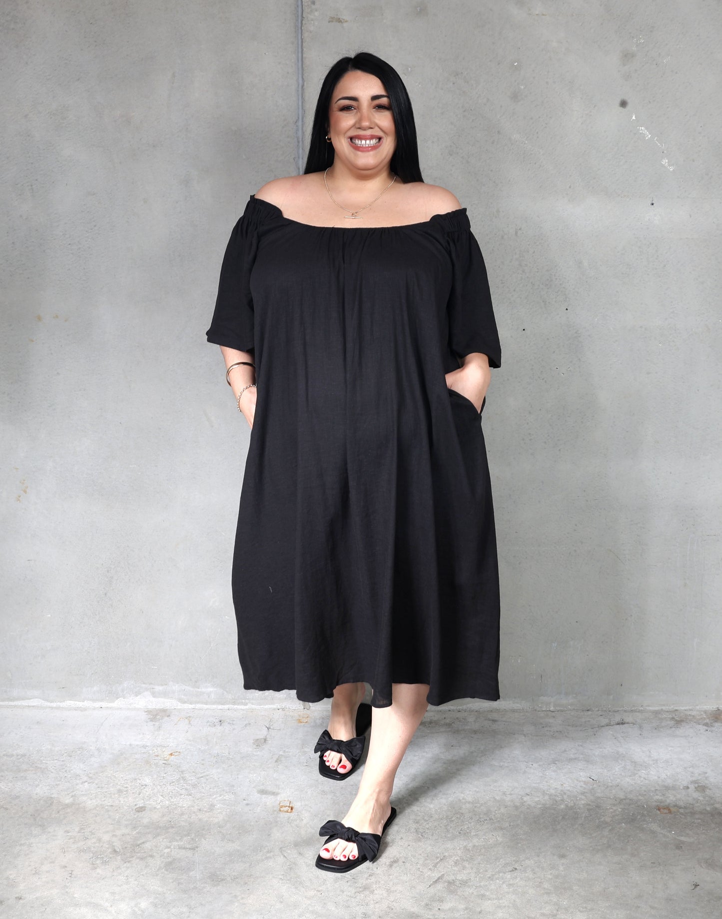 Haven Flora Maxi Dress - Black