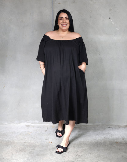 Haven Flora Maxi Dress - Black