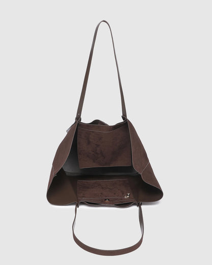 Louenhide Sawyer / Louie Pouch Set - Choc Suedette