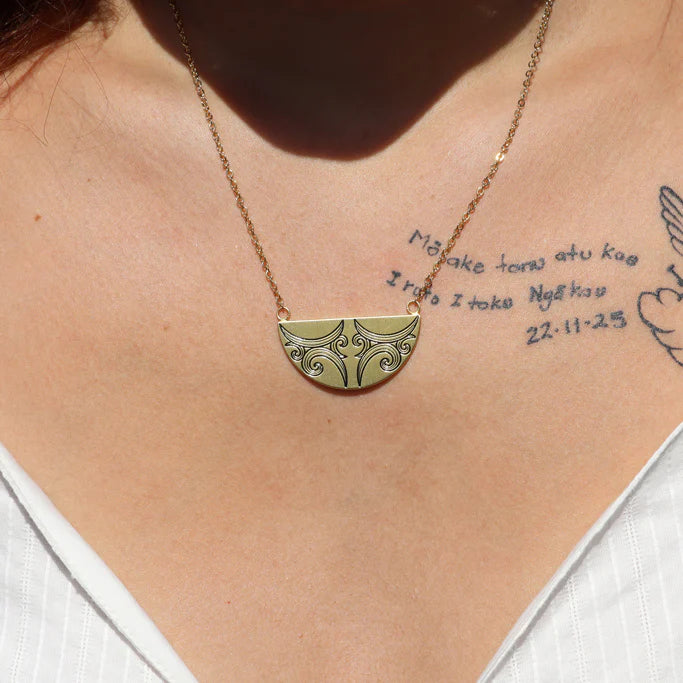 Kauae Breastplate Necklace - Gold - Isla-Maree
