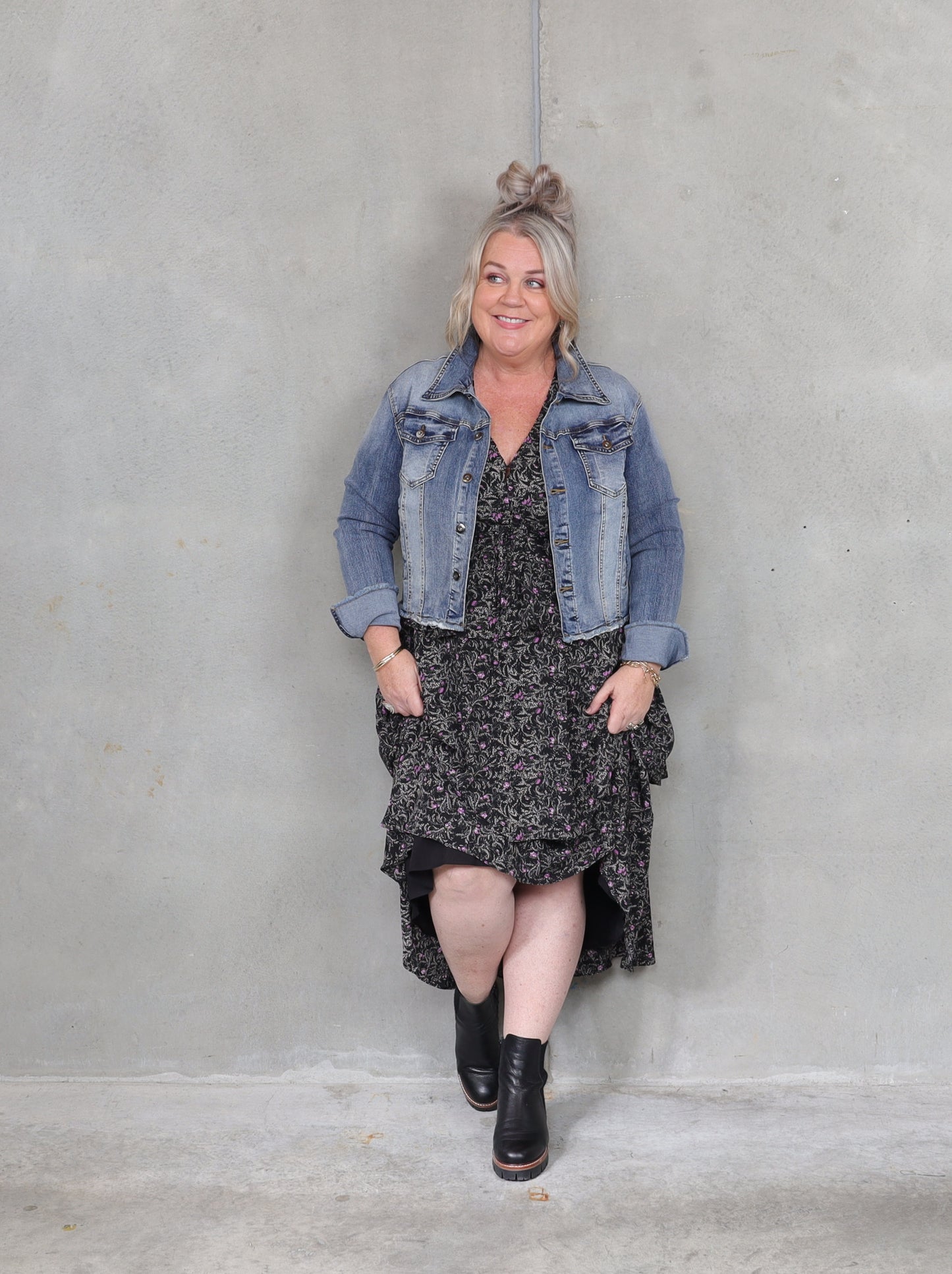 Highway Star Denim Jacket - Vintage Blue - Isla-Maree