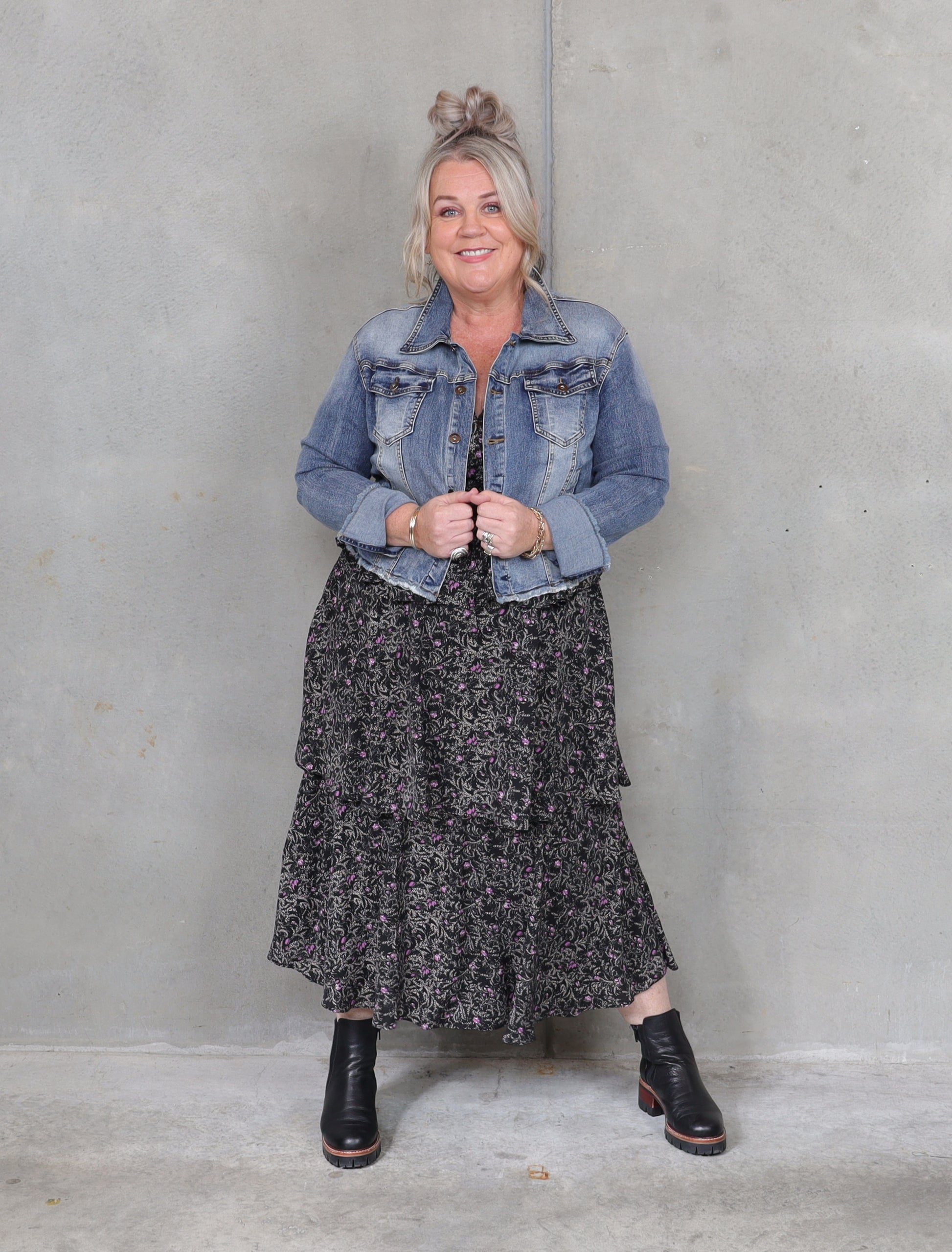 Highway Star Denim Jacket - Vintage Blue - Isla-Maree