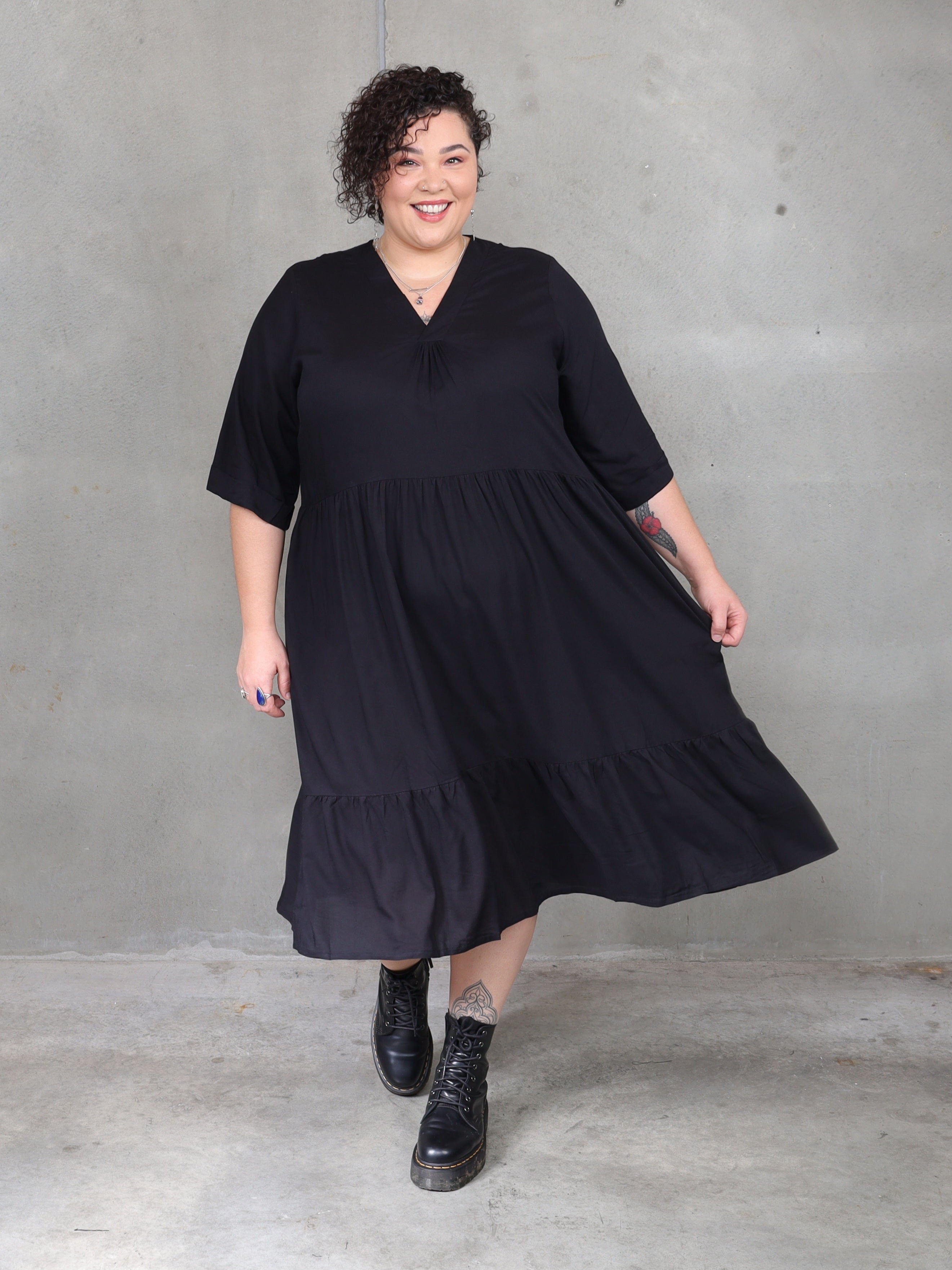 Isla-Maree Chloe Cami - Black - Plus Size New Zealand Fashion