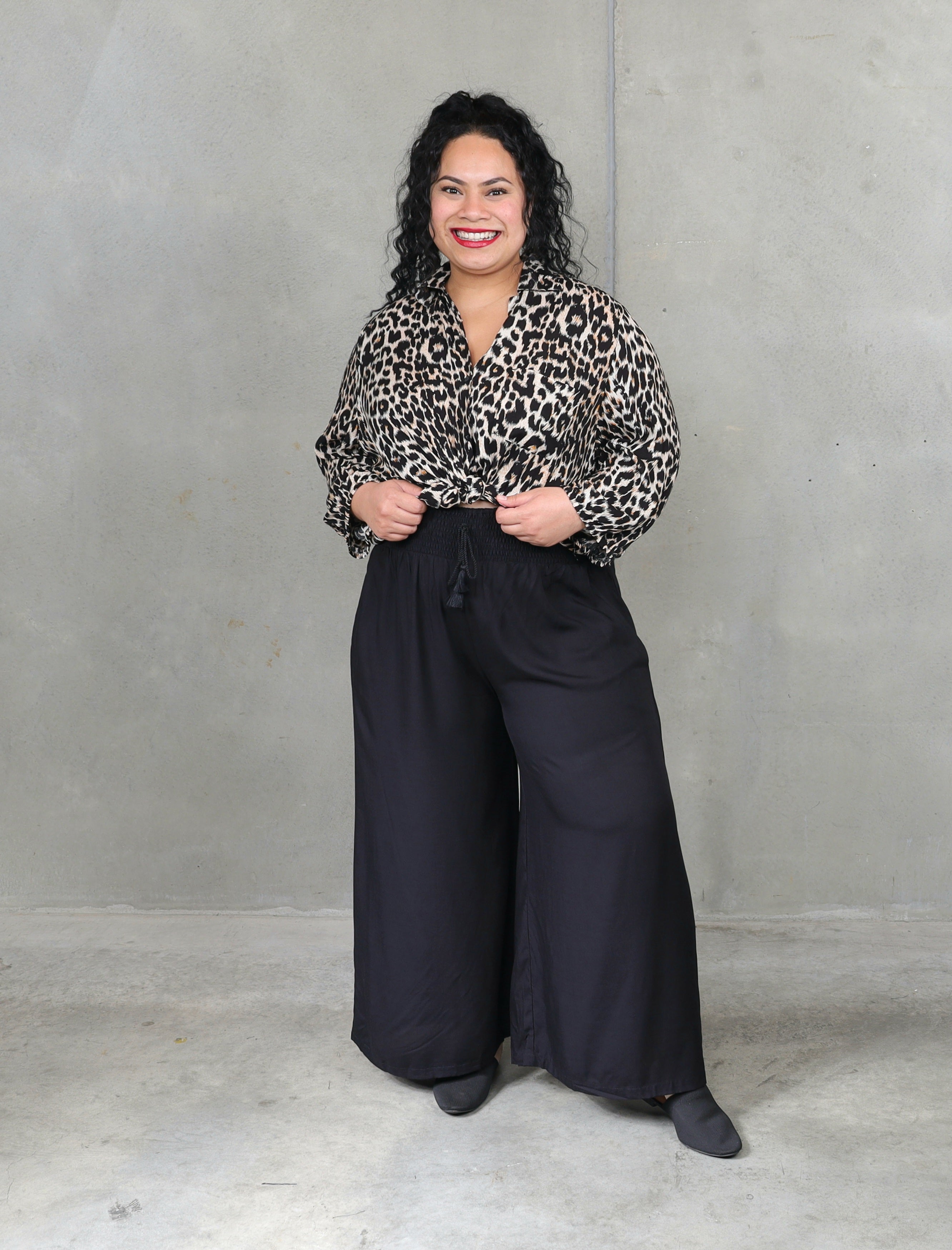 Resort Pant - Black  Plus Size Fashion New Zealand – Isla-Maree