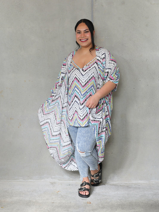 Kindred Kimono - Neon Aztec