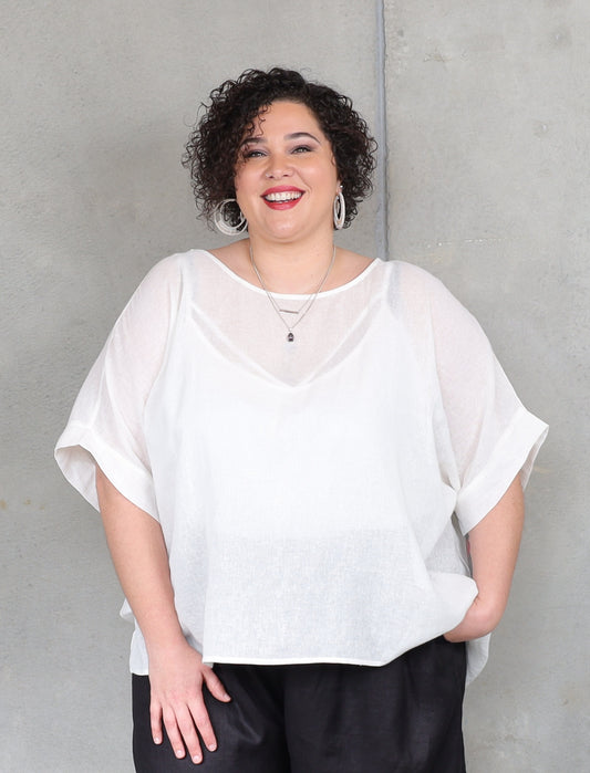 Monaco Box Top - White - Isla-Maree