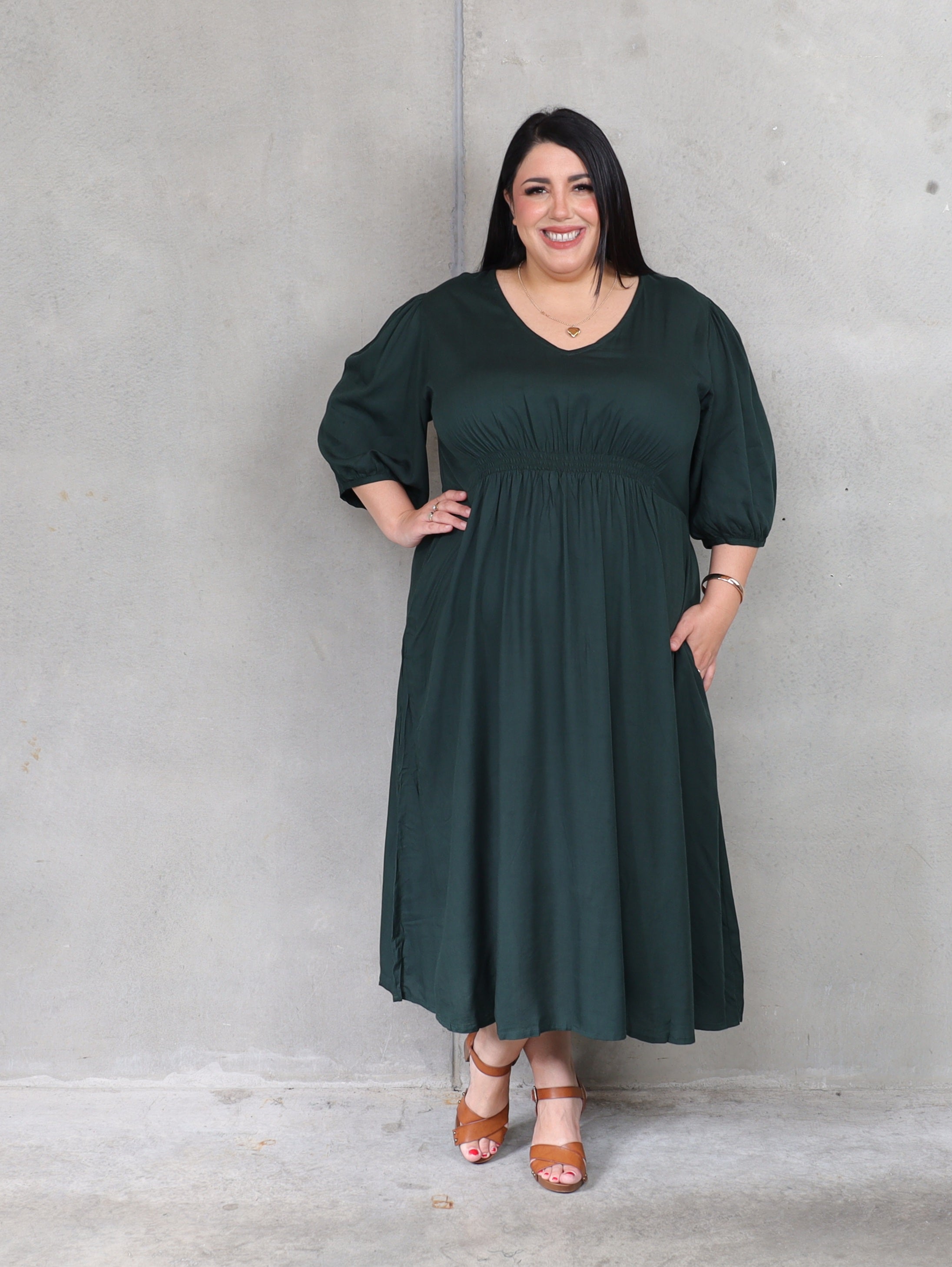 Isla Maree Molly Dress - Teal| NZ Plus Size Women's Clothing – Isla-Maree image.