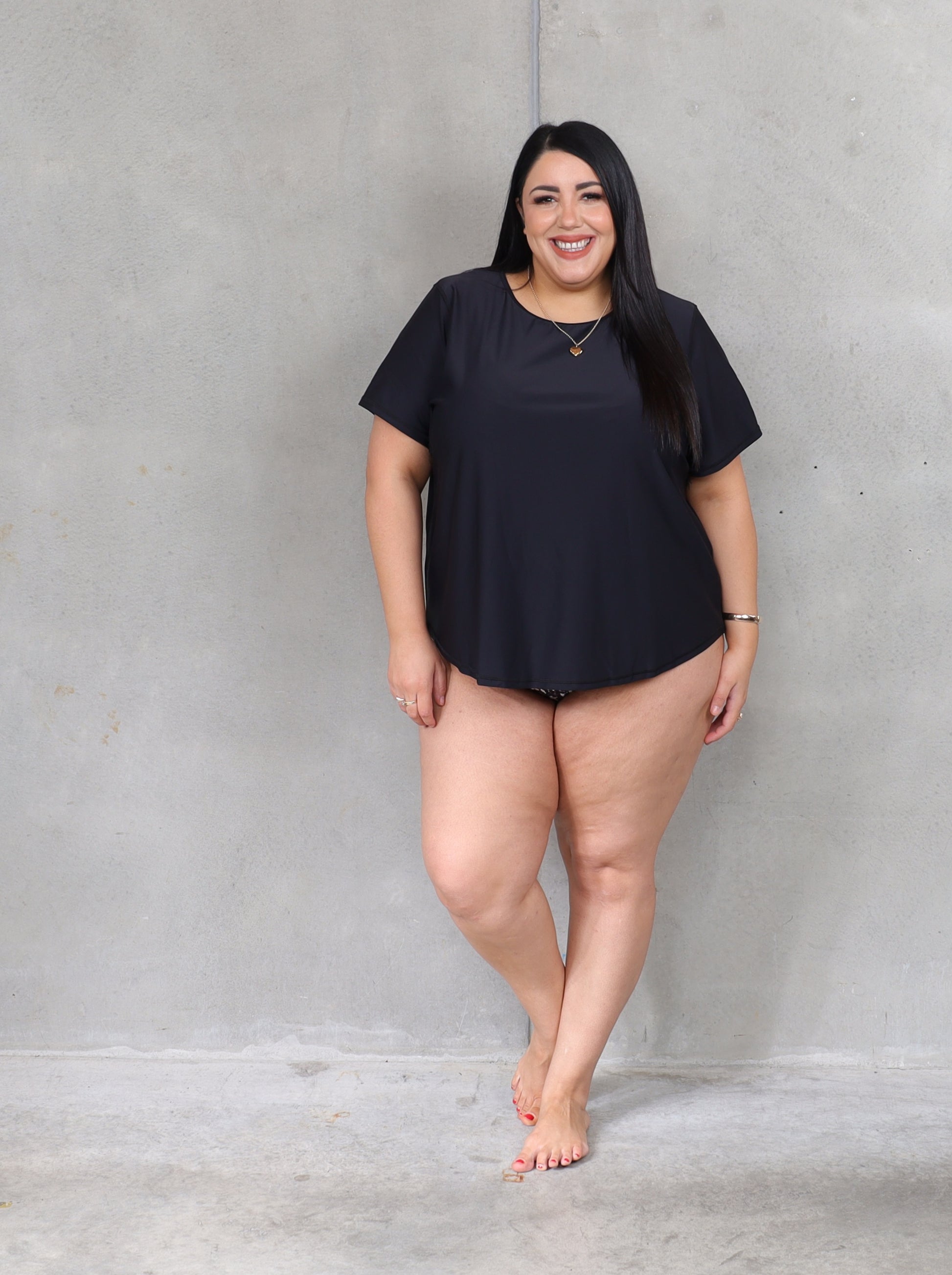 Loose Fit Plus Size Swim Shirts And Shorts Loose Fit Swim Shirt