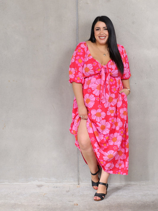 Zoe Dress - Hibiscus