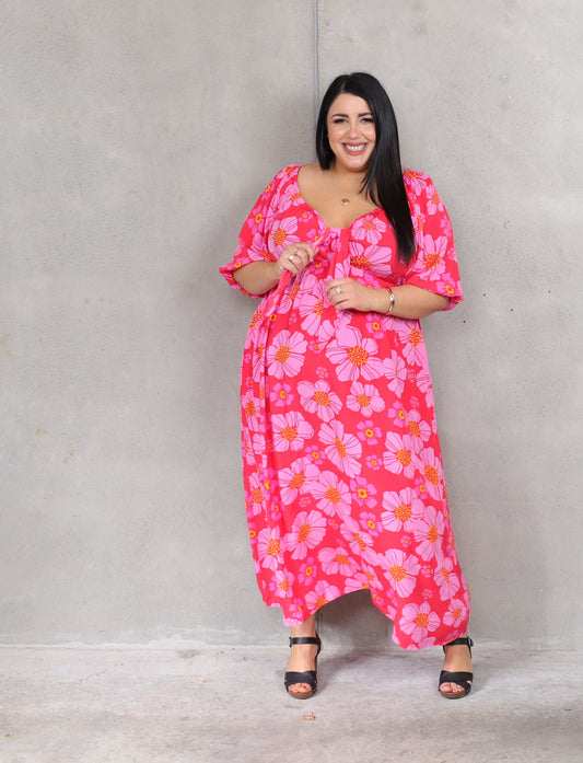 Zoe Dress - Hibiscus
