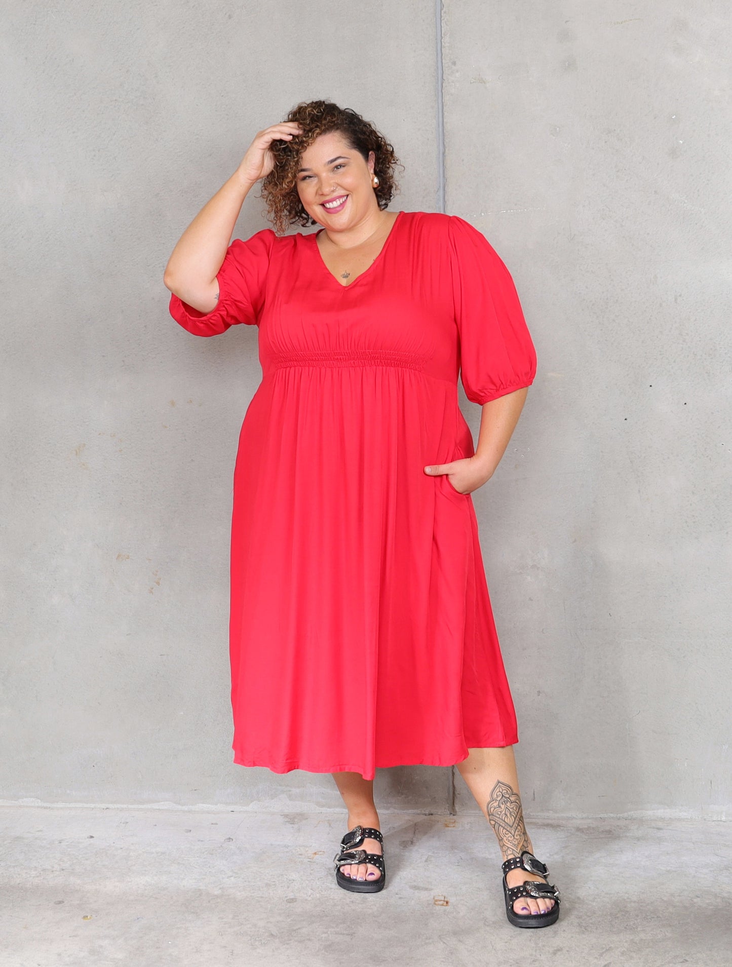 Molly Dress - Cherry
