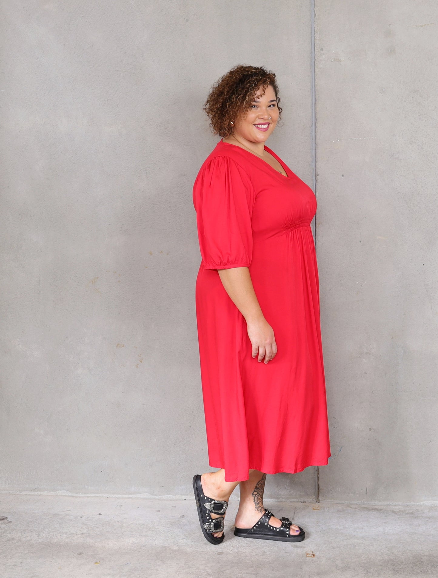 Molly Dress - Cherry