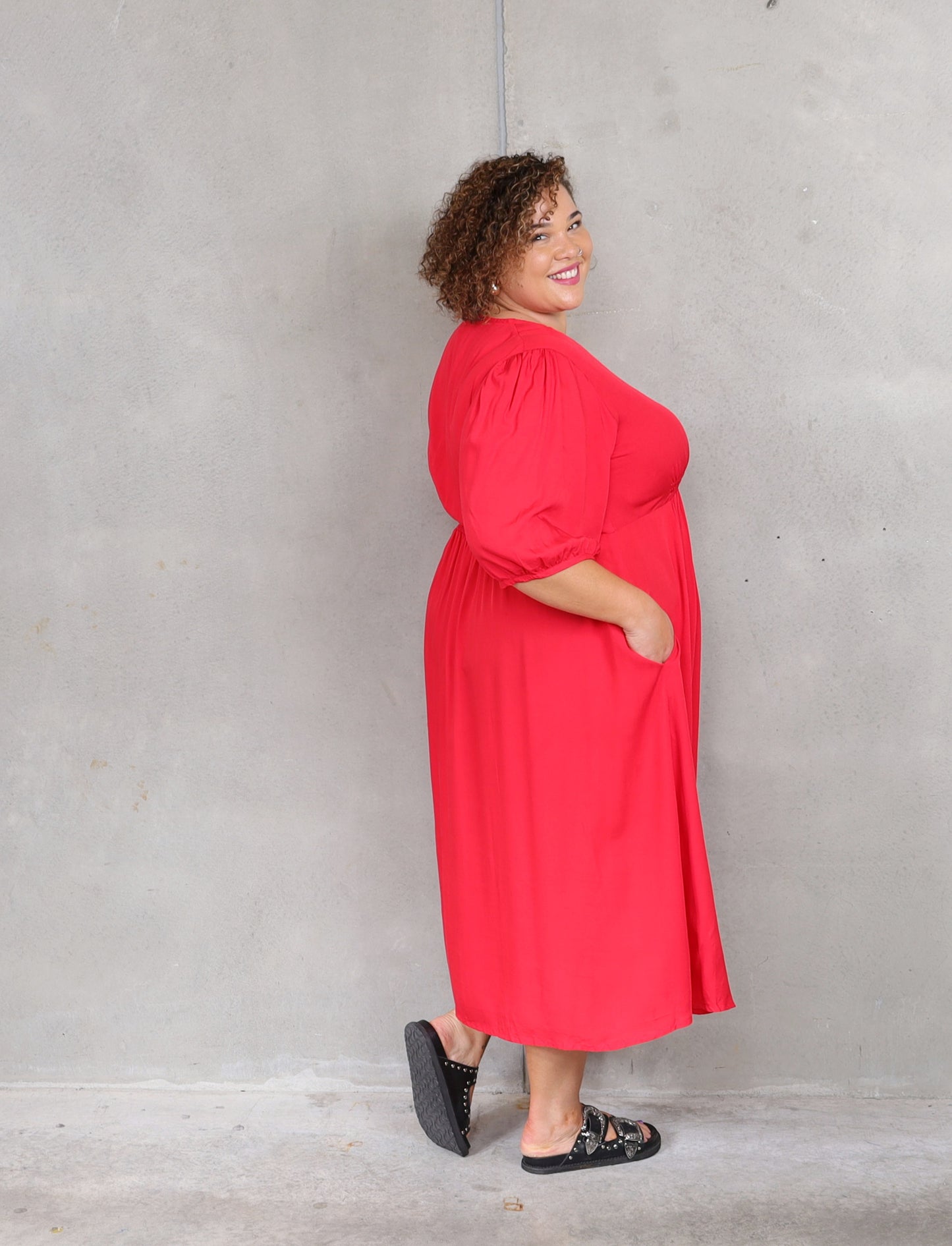 Molly Dress - Cherry