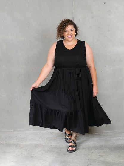 Flossie Maxi Dress - Black - Isla-Maree