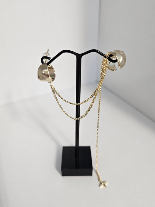 North Star Gold Cuff Earring
