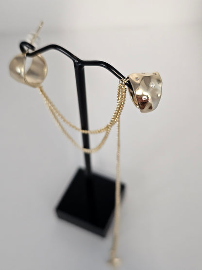 North Star Gold Cuff Earring
