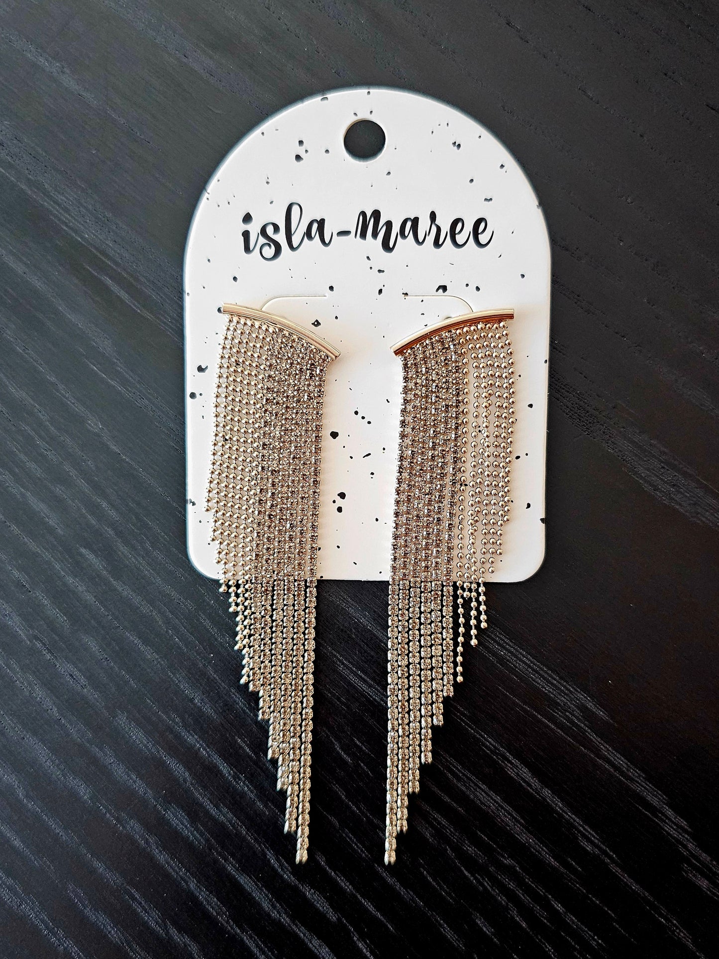 Two Tone Fringe Earring - Silver