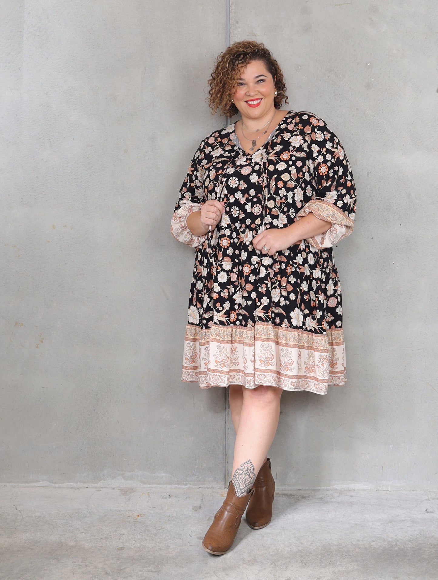 Cinta Dress - Night Garden - Isla-Maree