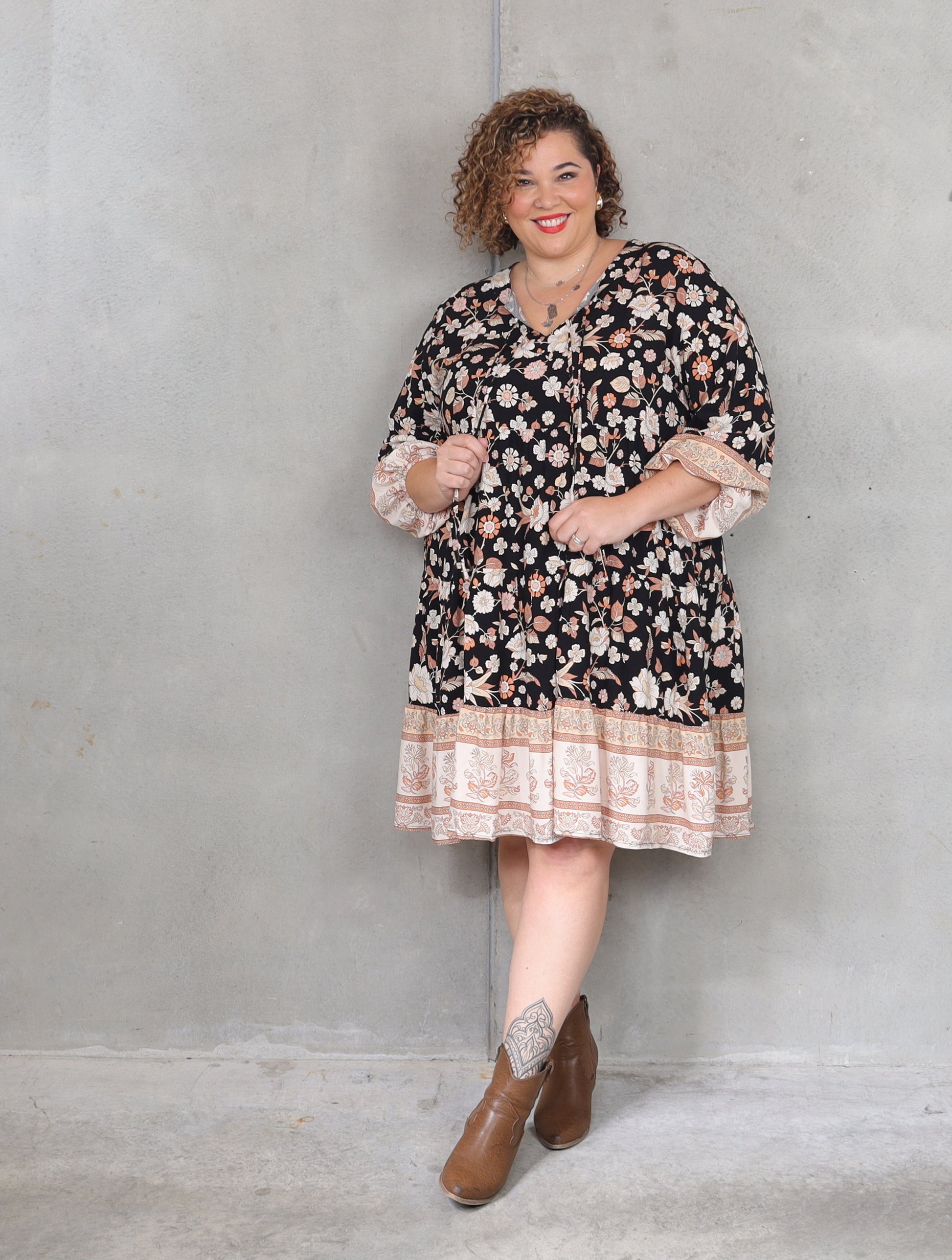 Cinta Dress - Night Garden - Isla-Maree