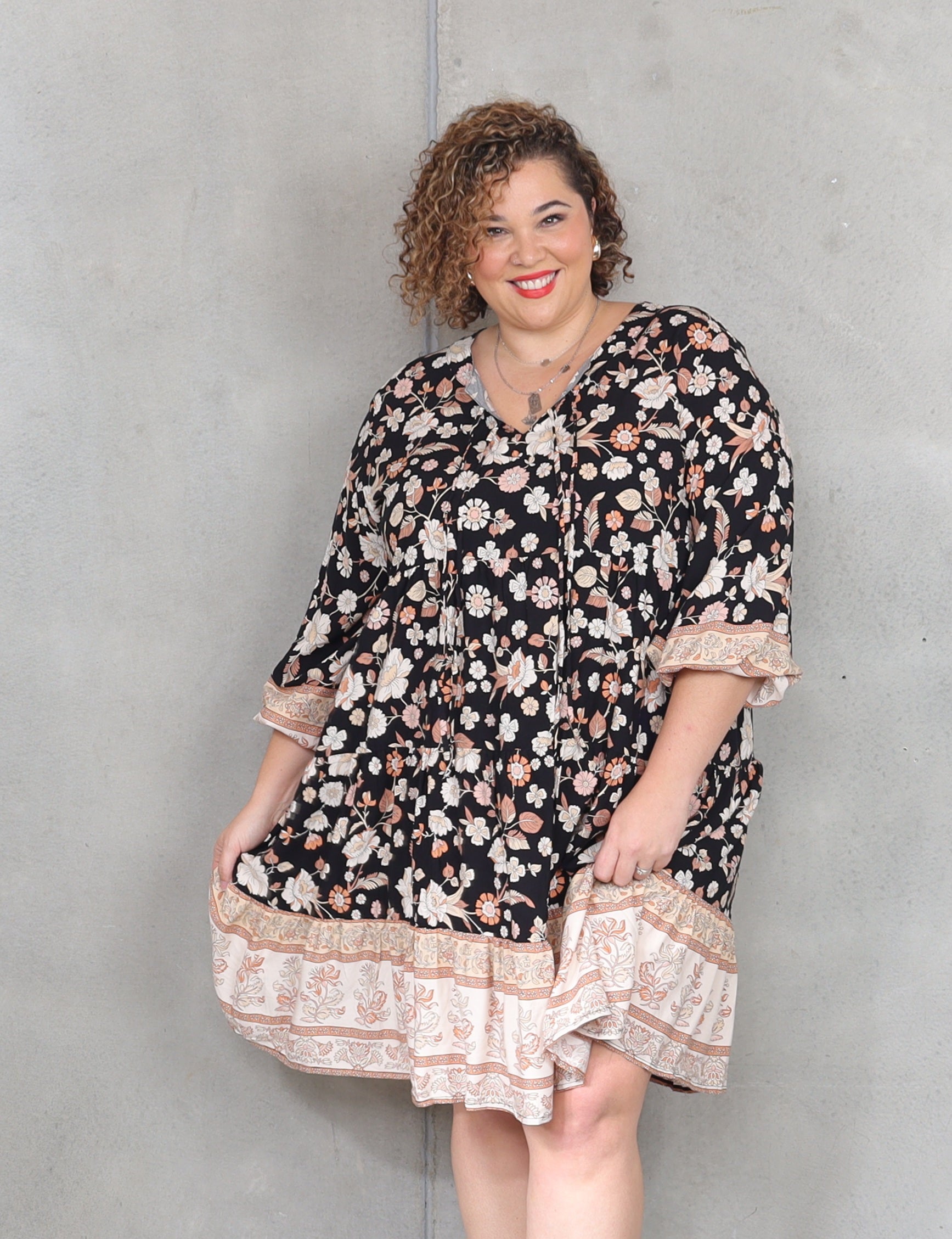 Cinta Dress - Night Garden - Isla-Maree