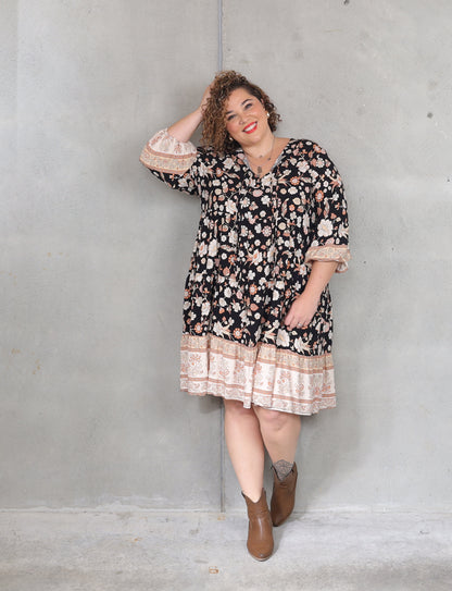 Cinta Dress - Night Garden - Isla-Maree