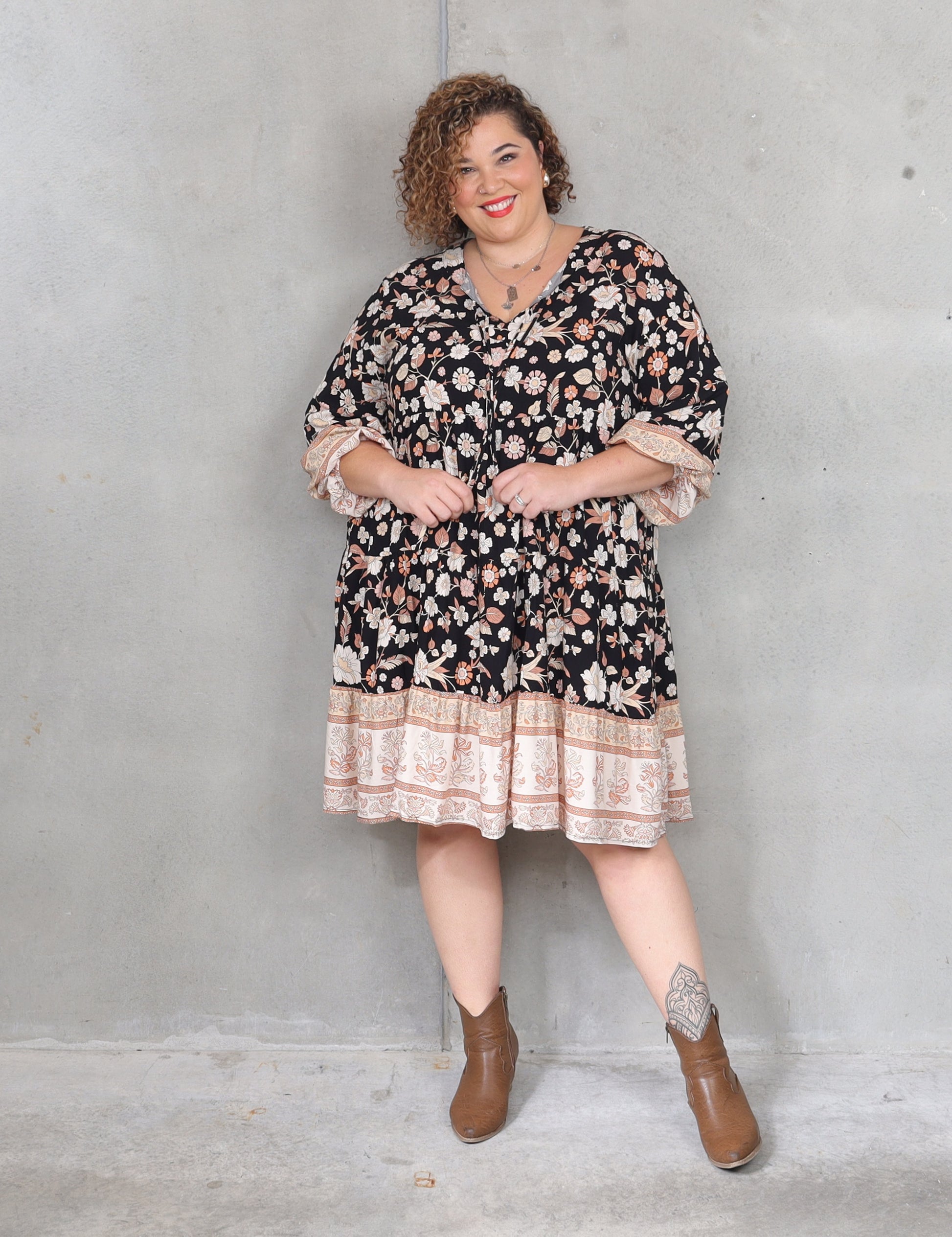 Cinta Dress - Night Garden - Isla-Maree