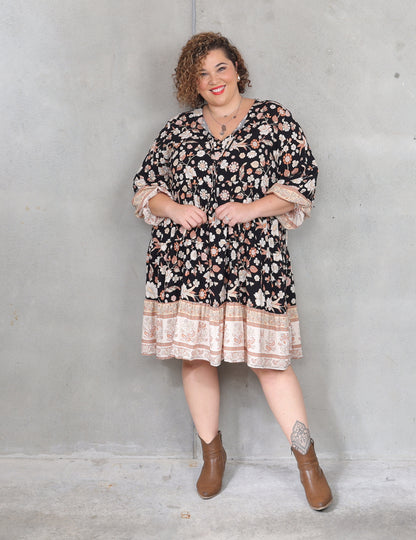 Cinta Dress - Night Garden - Isla-Maree