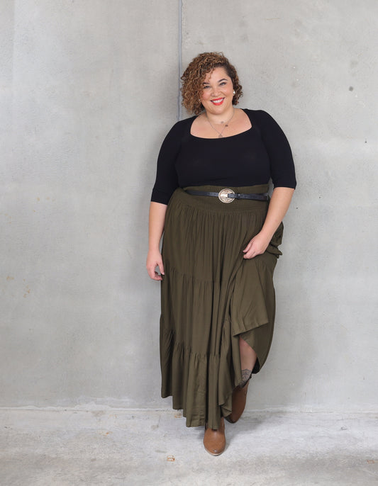 Ava Skirt - Army