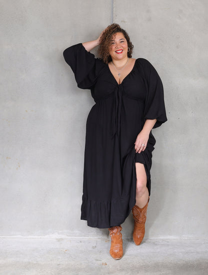 Zoe Dress Long Sleeve - Black