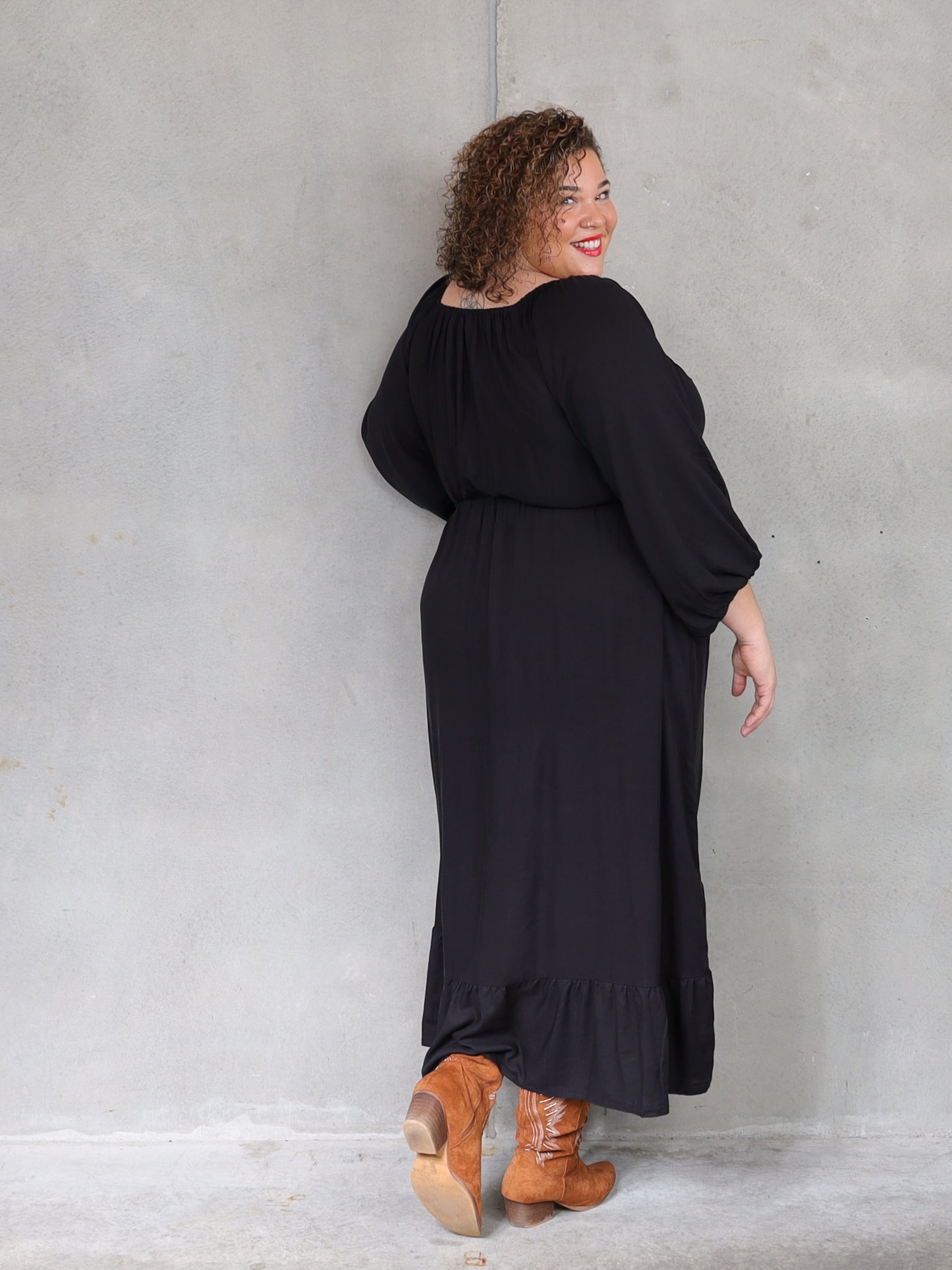 Zoe Dress Long Sleeve - Black