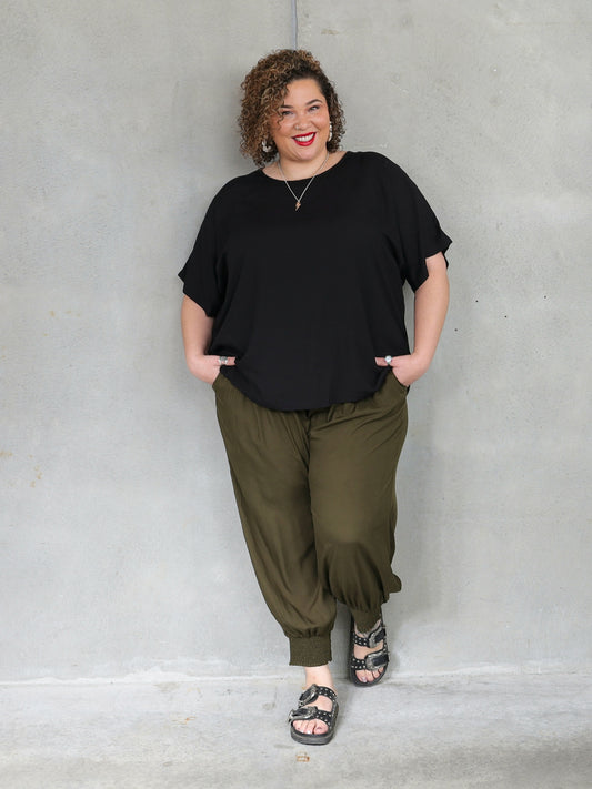 Drape Top - Black - Isla-Maree