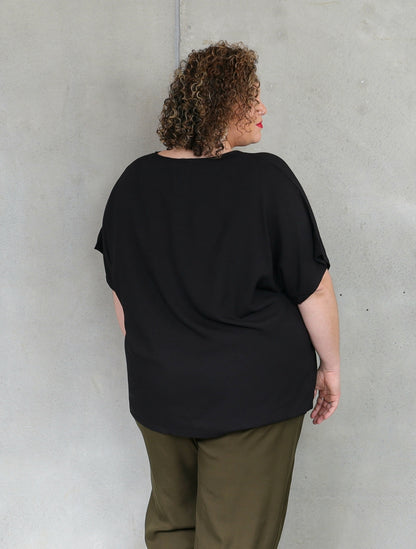 Drape Top - Black - Isla-Maree