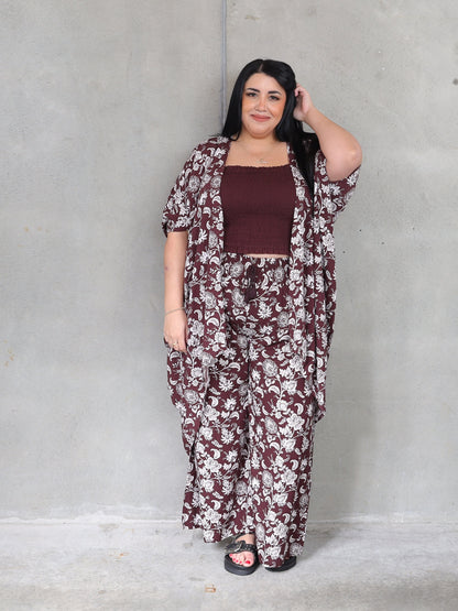 Kindred Kimono - Chocolate Shalimar