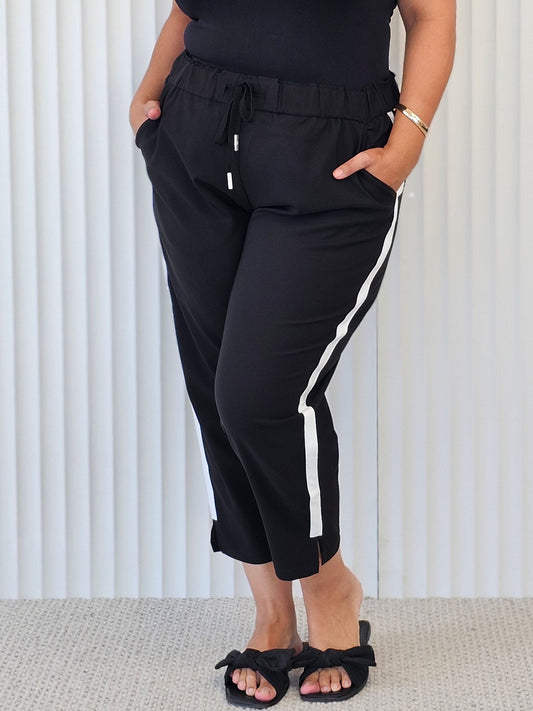 Fame Pant - White Stripe