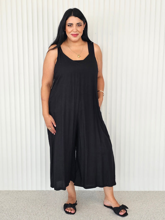 Palazzo Jumpsuit  - Black - Isla-Maree