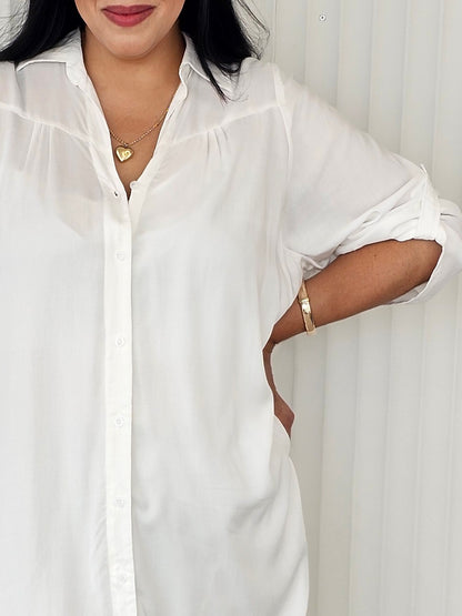 Corfu Shirt Dress - French Vanilla