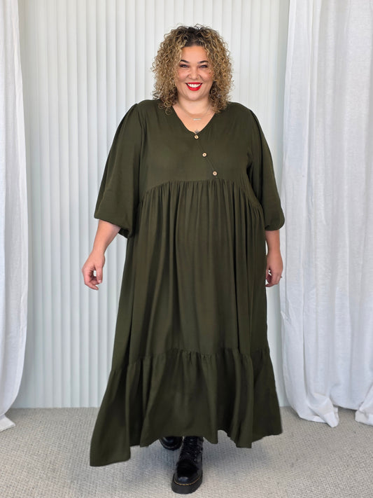 Sylvie Dress - Army