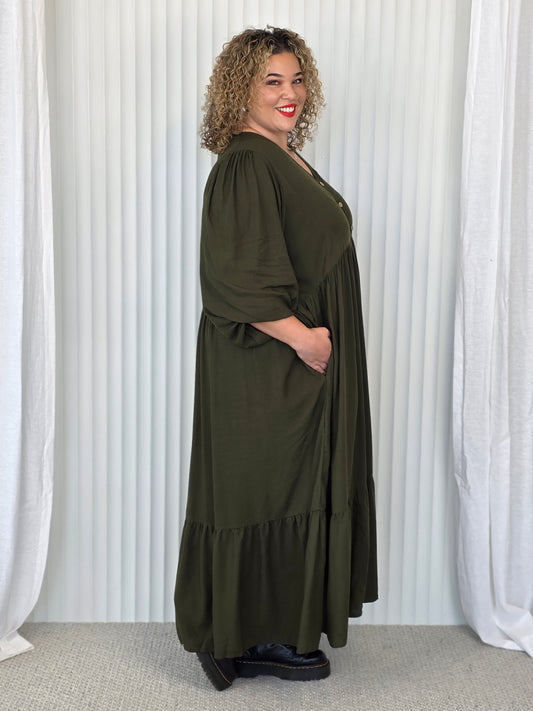 Sylvie Dress - Army