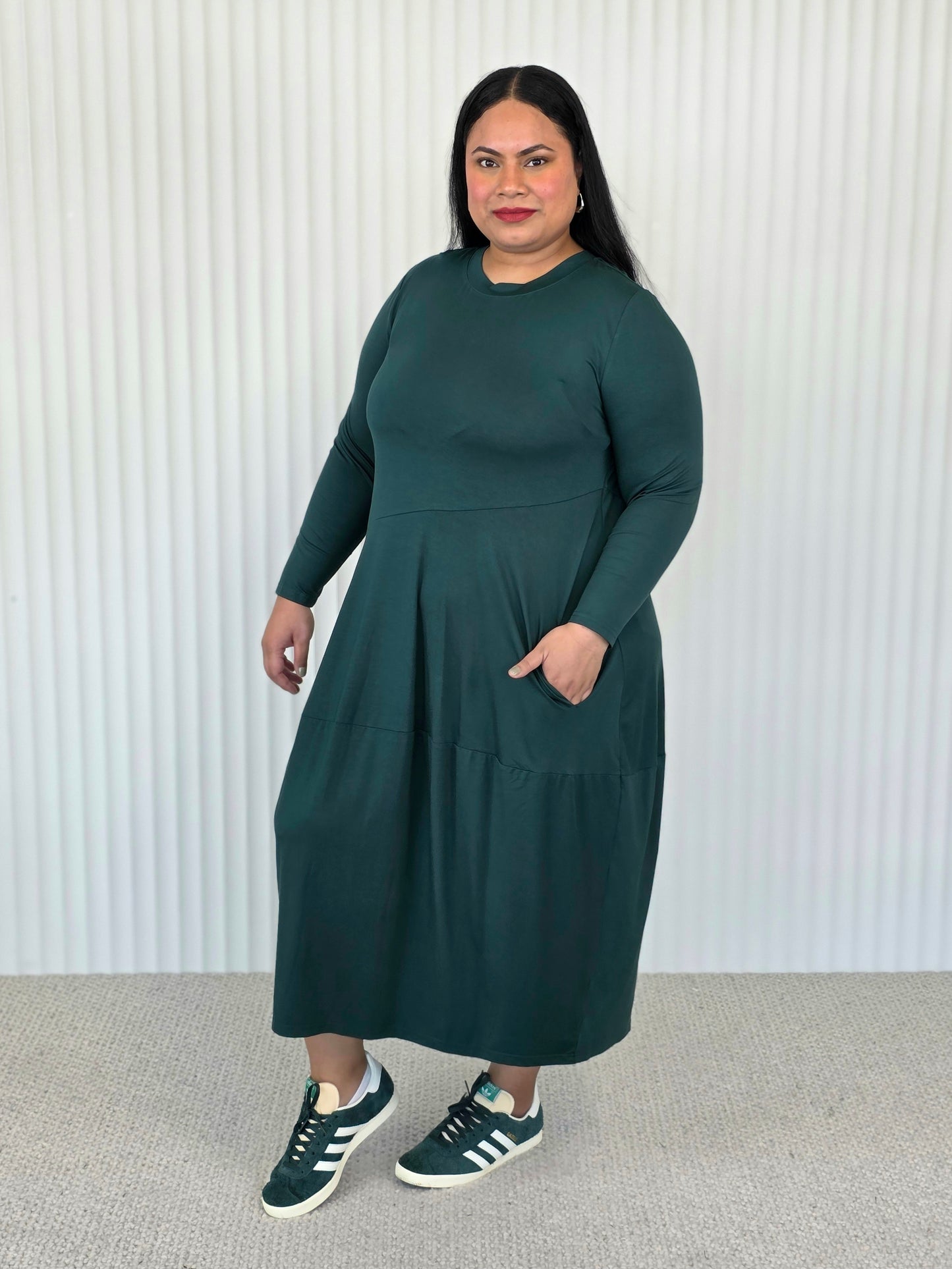 Staple Knit Dress - Forest