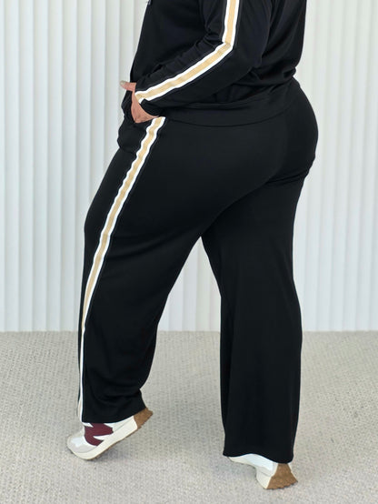Volley Pants - Mocha Stripe