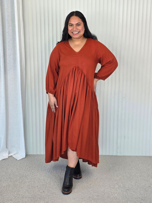 Miley Dress-Terracotta