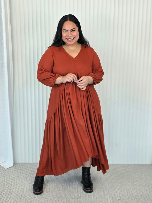 Miley Dress-Terracotta