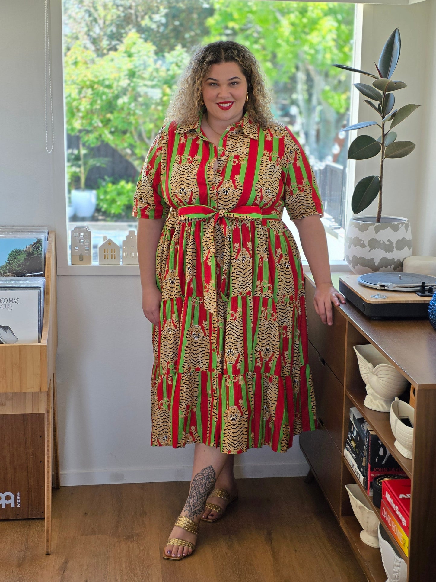 Jacquie Dress - Luxe Tibetan Tiger